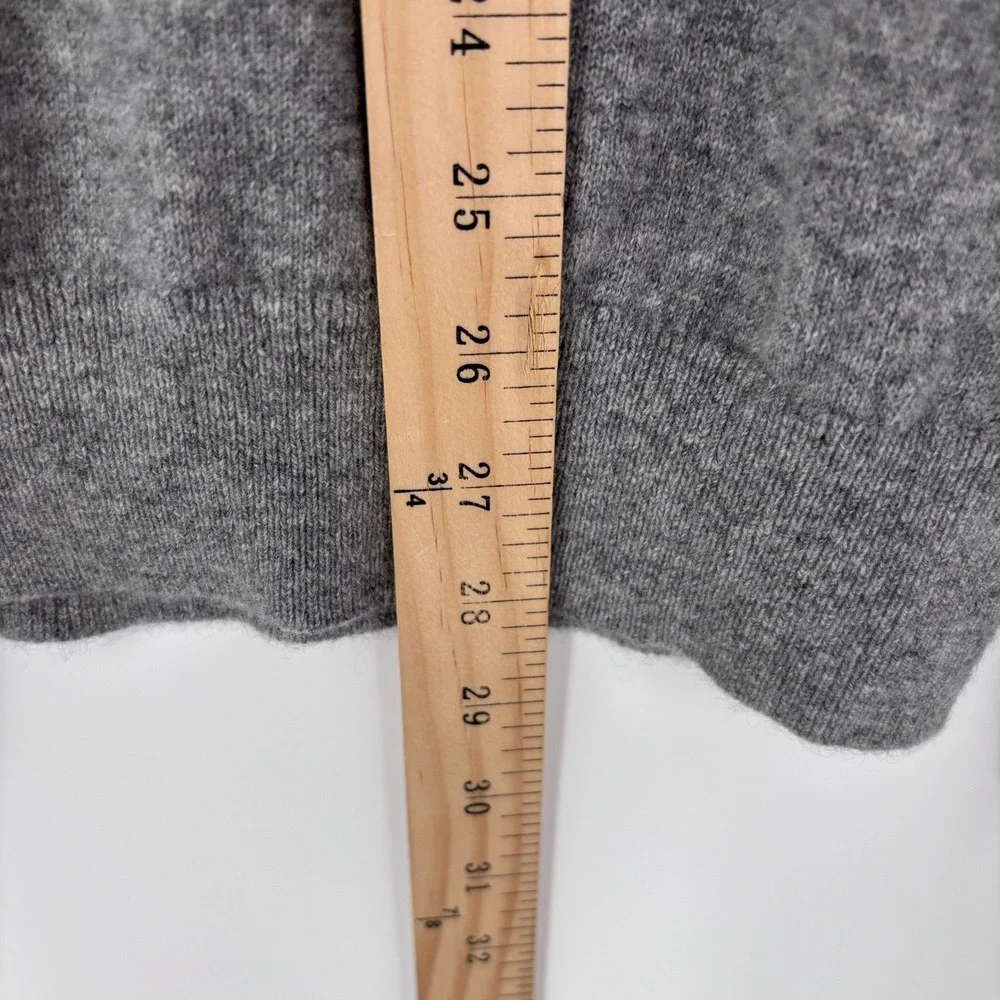 Quince Mongolian Cashmere 1/4 Zip Sweater Mens M Heather Grey Pullover Knit
